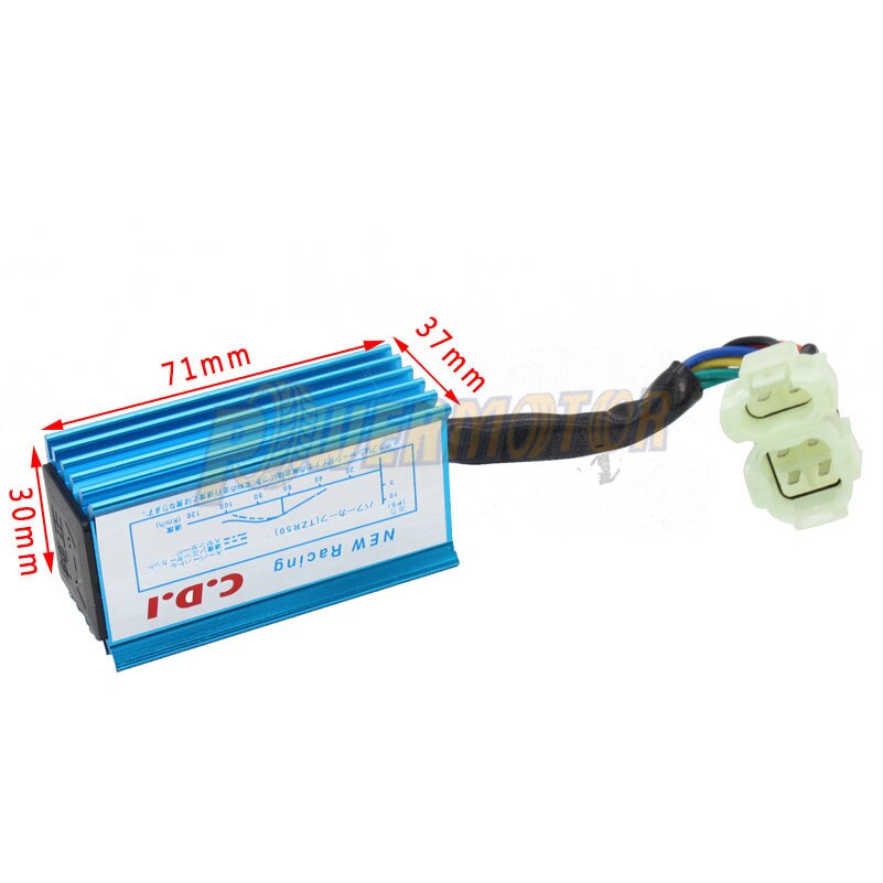 Blauwe 6- pins race ac cdi gy6 ronde pin ontsteki... – Vicedeal