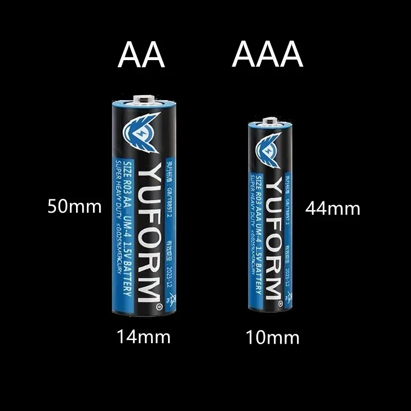 AAA Kul-Zink Batterier 1.5V - 4-100 stk Pakker - Økonomisk Strøm til Fjernbetjening, Ur, Legetøj