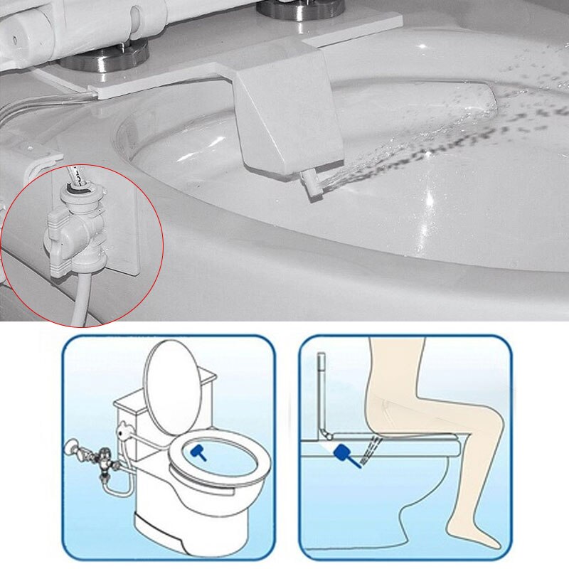 Toilet Sanitary Device Adsorption Type Bathroom Hygienic Toilet Flushing Sanitary Device Rinse Toilet Flushing Convenient