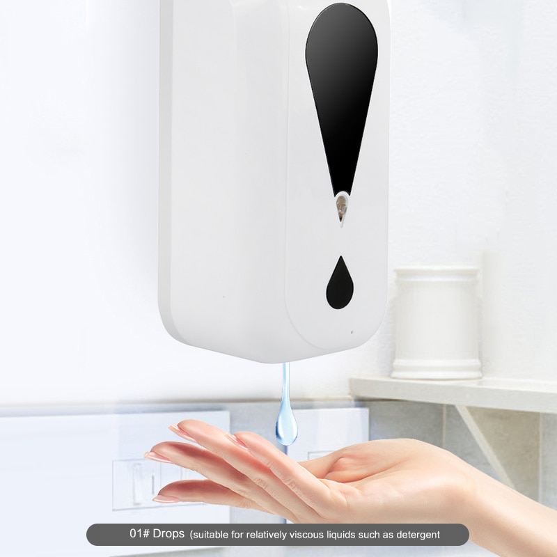Automatisk skumdispenser smart hånddesinfeksjon dryppdispenser berøringsfri såpedispenser spray for kjøkken 1 boks = 1200ml