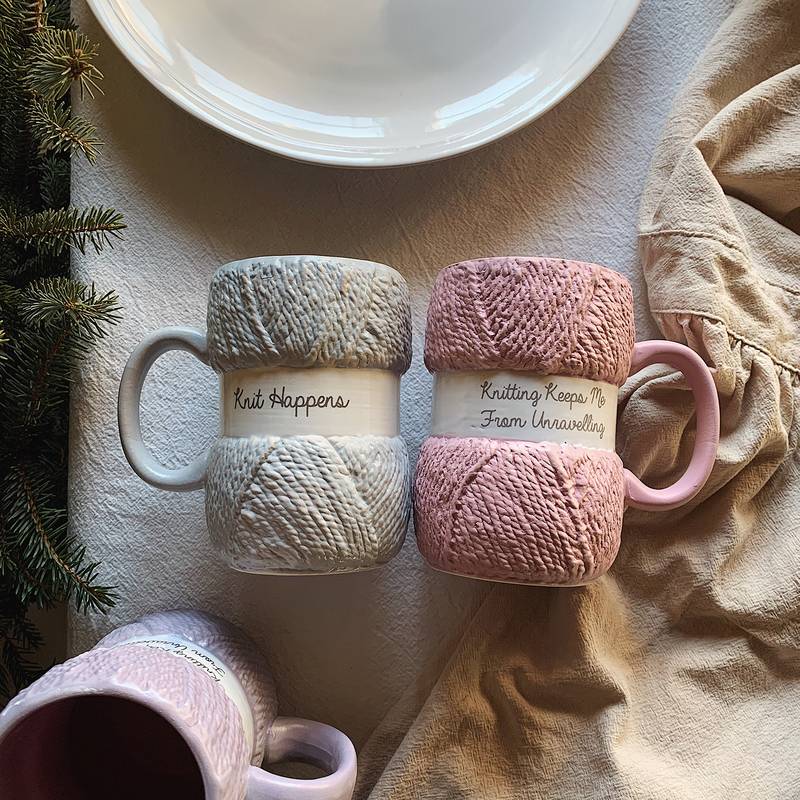 Kreative Bunte Wolle Keramik Becher kaffee becher Milch Tee büro Tassen Getränk sterben Beste geburtstag