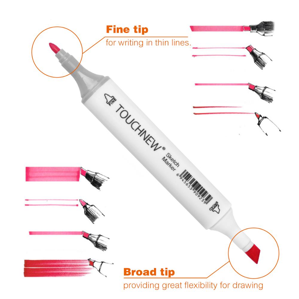 Touchnew 40/60/80/168 Colors Dual Tips Art Marker ... – Grandado
