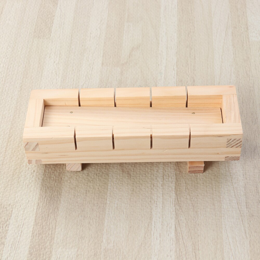 Wooden Rectangular Sushi Press Mold Box Sushi Making Kit DIY Sushi Rice Roller Molds Sushi Kitchen Making Tools (As Shown)