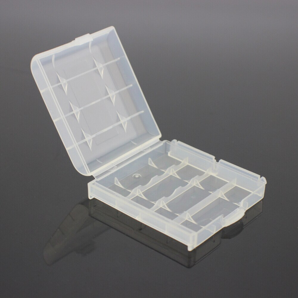 Plastic Geval Houder Storage Box Cover AA AAA batterij box storage case houder voor 4x AA AAA 14500 10440 batterij opbergdoos