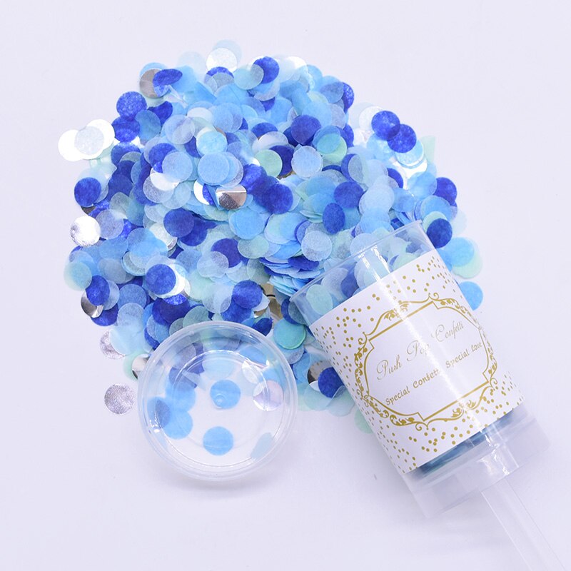 1Pc Blauw/Roze Geslacht Onthullen Party Decoratie Push Pop Confetti Poppers Kanonnen Het Een Jongen Meisje Baby onthullen Feestartikelen: B11