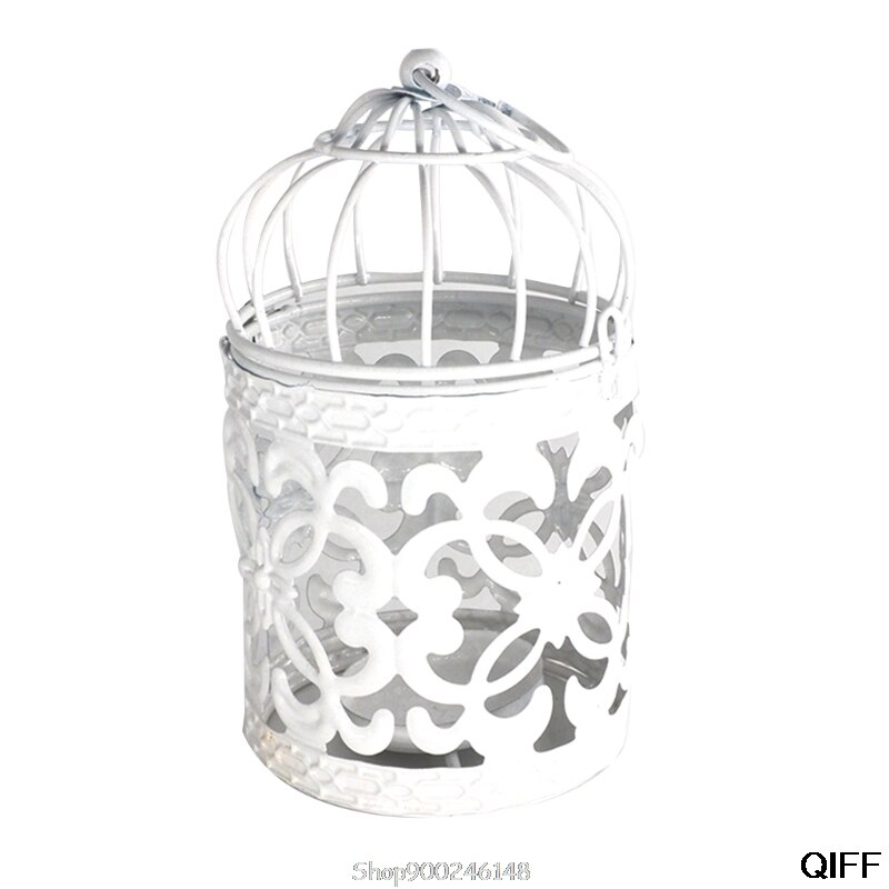 Hollow Holder Candlestick Tealight Hanging Lantern Bird Cage Vintage Wrought N18 20: 5AC100492-F