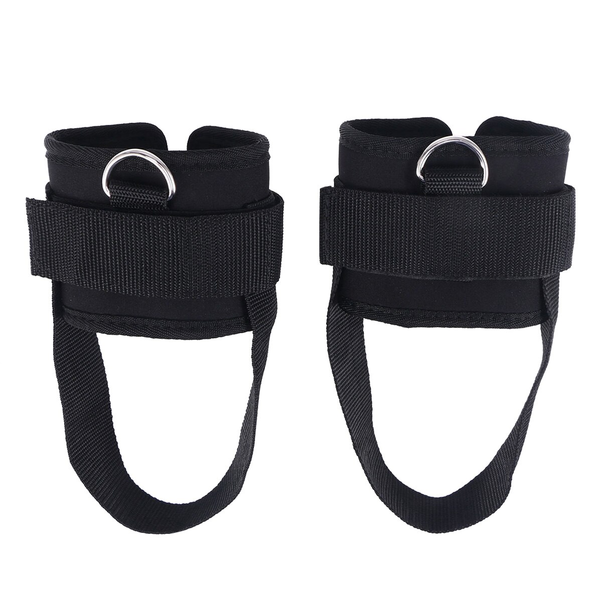 2pcs Sport Ankle Straps Fitness Ankle Support Padded Ankle Cuffs For Gym Workouts Cable Machines Leg Exercises Fitness Equitment: Black