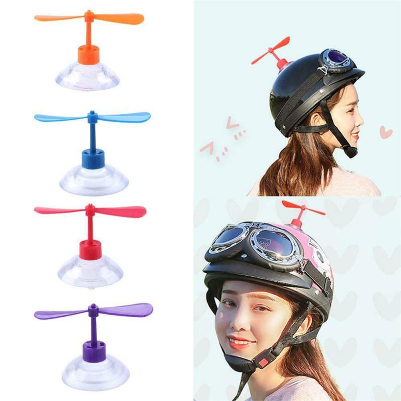 5pcs Take Koputa Helmet Hopter Propeller Fun Helmet Suction Cup Rotating Bamboo Dragonfly Motorcycle Helmet Accessories