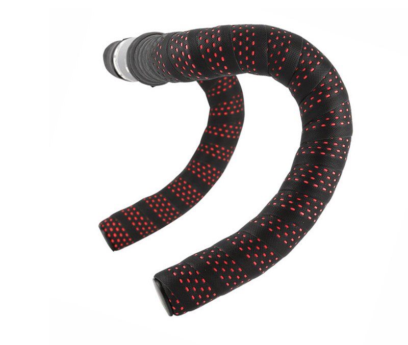 Cinta de manillar de bicicleta de carretera, corcho EVA PU, cinta de manillar de bicicleta, suave, , amortiguación de ciclismo, correa de fijación antivibración: Rojo