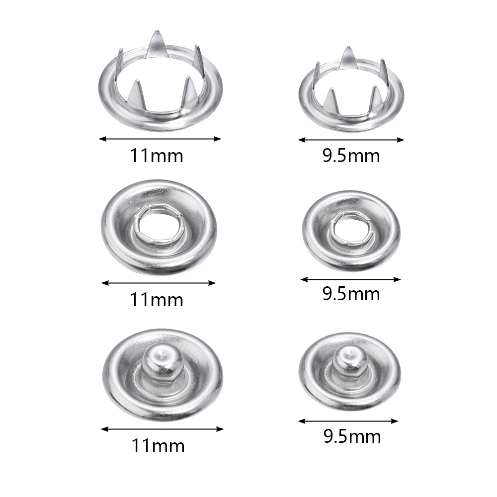 50 Satz/los 9,5/11mm Eisen Druckknopf Druckknopf Nieten Befestigungen Für DIY NäHenne Handwerk Ornament, Der Installation von Kleidung Taschen