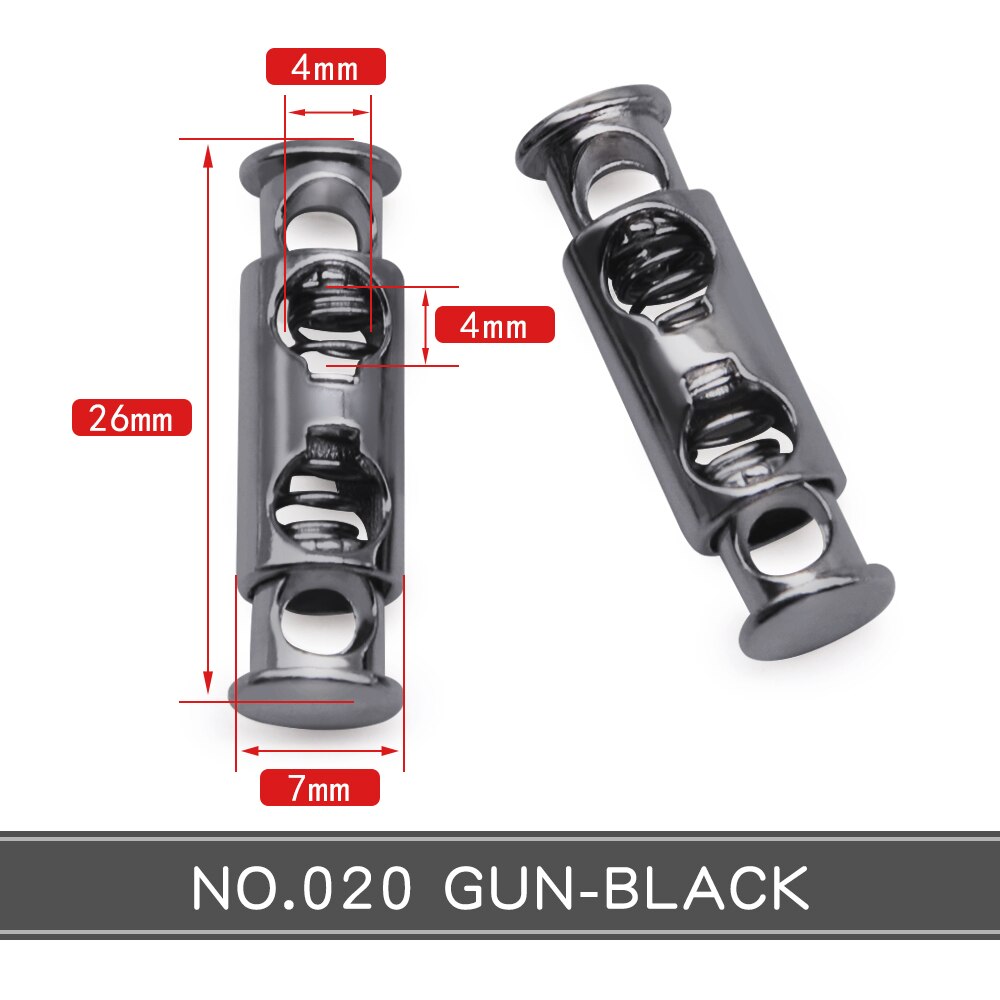 10 stk vintage sølv gunmetal guld ledning lås vippe metal stopper gør-det-selv beklædning syning beklædningsgenstand tilbehør klemme stop: No020 sort 702