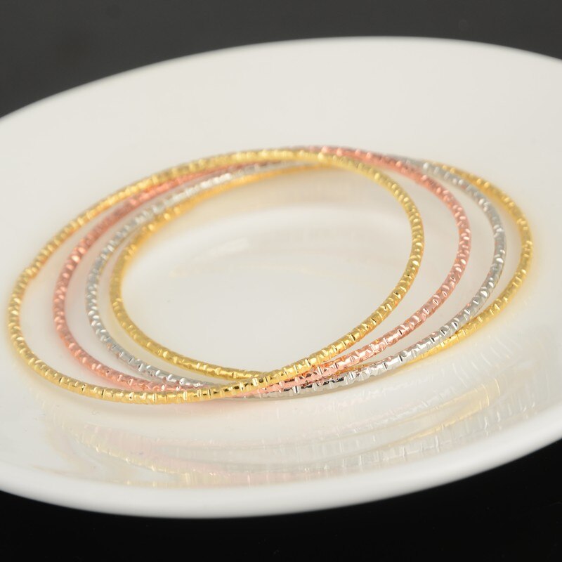 4 Stks/set Goud Zilver Kleur Mooie Kinderen Kid Jongen Meisje Baby Baby Bangle Armband Voor Kind