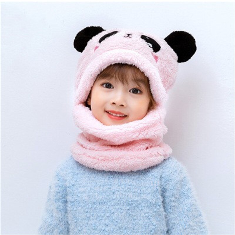 1Pc Winter Kinderen Hoeden Plus Fluwelen Kinderen Hoeden Meisjes Cartoon Hoeden Jongens Sjaal Verdikte Pasgeboren Fotografie Baby producten