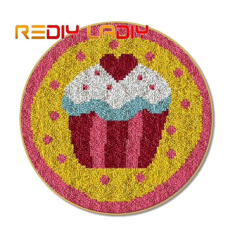 Latch Hook Rug Kits Crocheting Carpet Rug Christmas Wreath Acrylic Yarn Printed Canvas Cushion Mat Crochet Wall Tapestry Crafts: ZD484