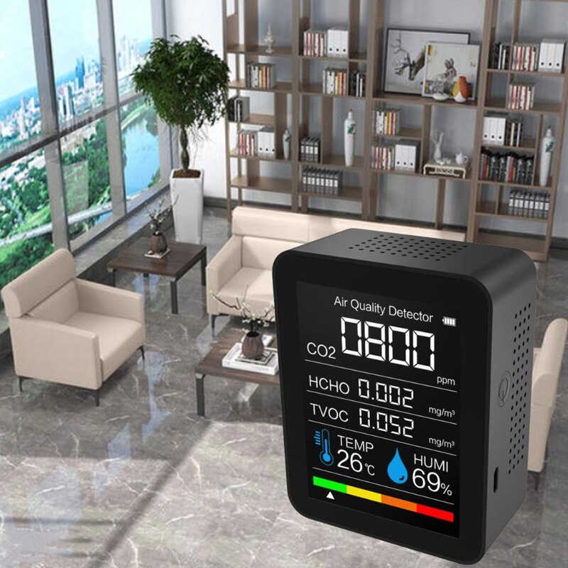TVOC CO2 Meter Digital Temperature Humidity Sensor Tester Air Monitor 35ED