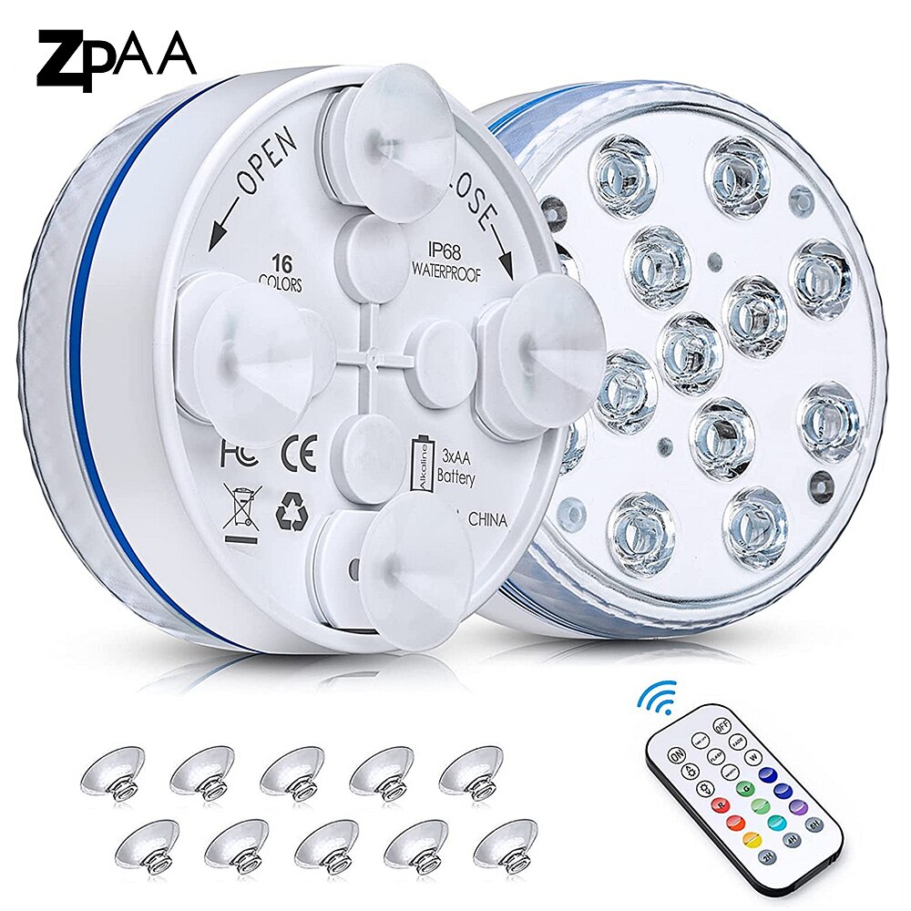 Onderwater Zwembad Verlichting Waterdichte Led Dompelpompen Verlichting Met Afstandsbediening Rgb Bad Douche Verlichting Voor Fontein Tuin Decor