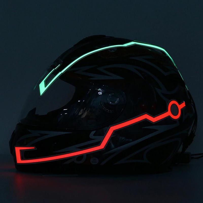 Juego de luces LED de 2 uds. Para EL casco y la motocicleta, resistente al agua, DIY, 3 modos