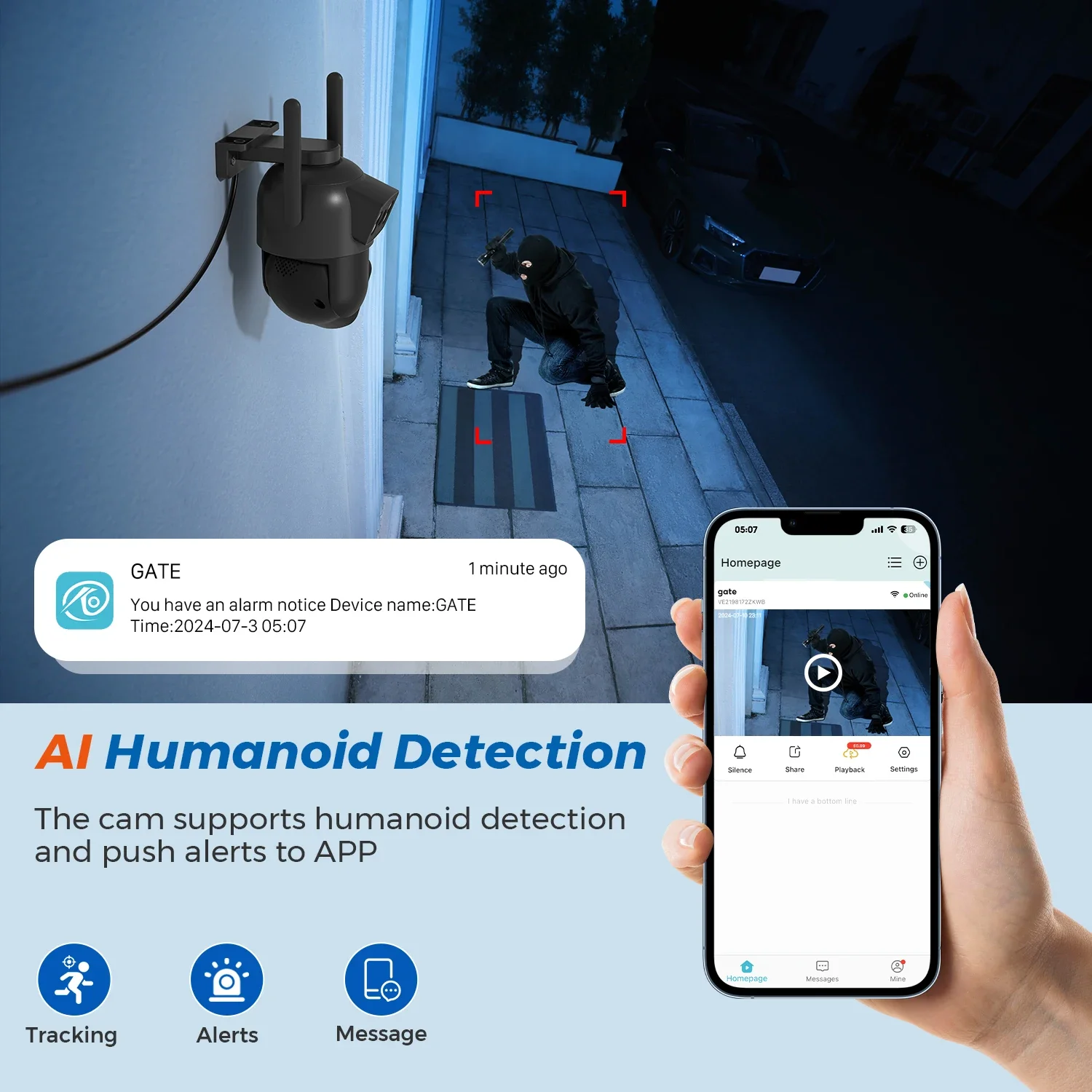 Xiaomi PTZ IP Camera 8MP 5K Outdoor Dual Lens Dual Screen 5G WIFI Camera AI Security Protection CCTV Surveillance Camera