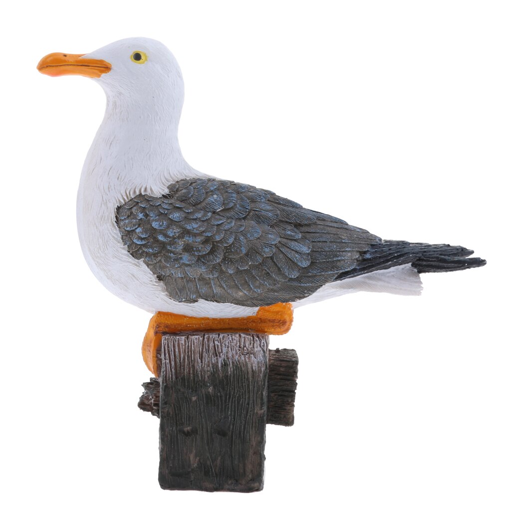 Statue de mouette en résine faite à la main, modèle d&#39;animal, pour l&#39;extérieur, jardin, pelouse