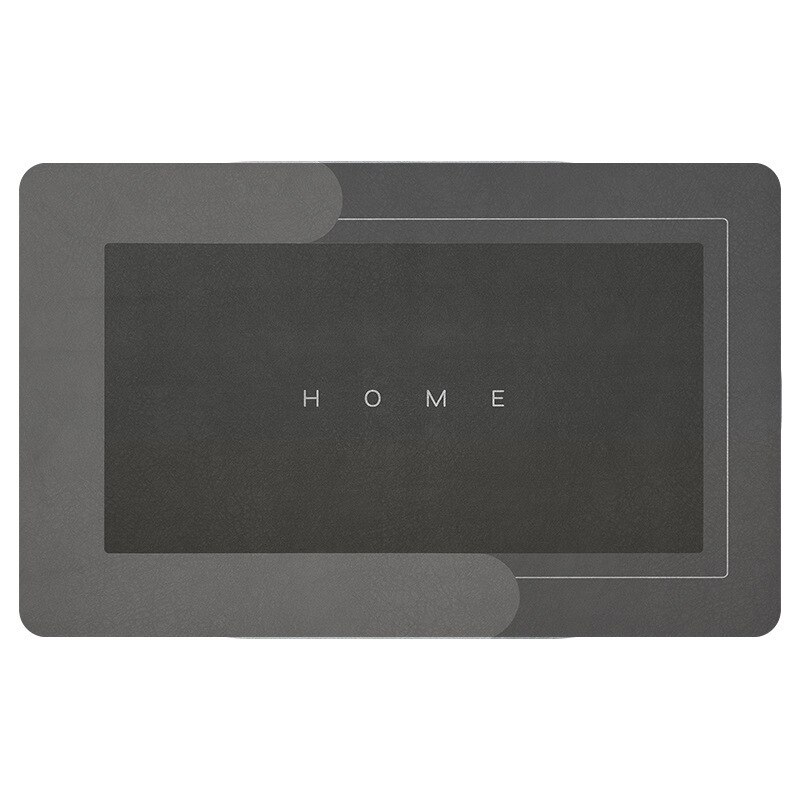 Super Absorberende Vloermat Sneldrogend Badkamer Tapijt Keuken Olie-Proof Napa Huid Bad Mat Moderne Eenvoudige Niet-slip Vloermatten: Rectangle Dark grey / 50x80cm
