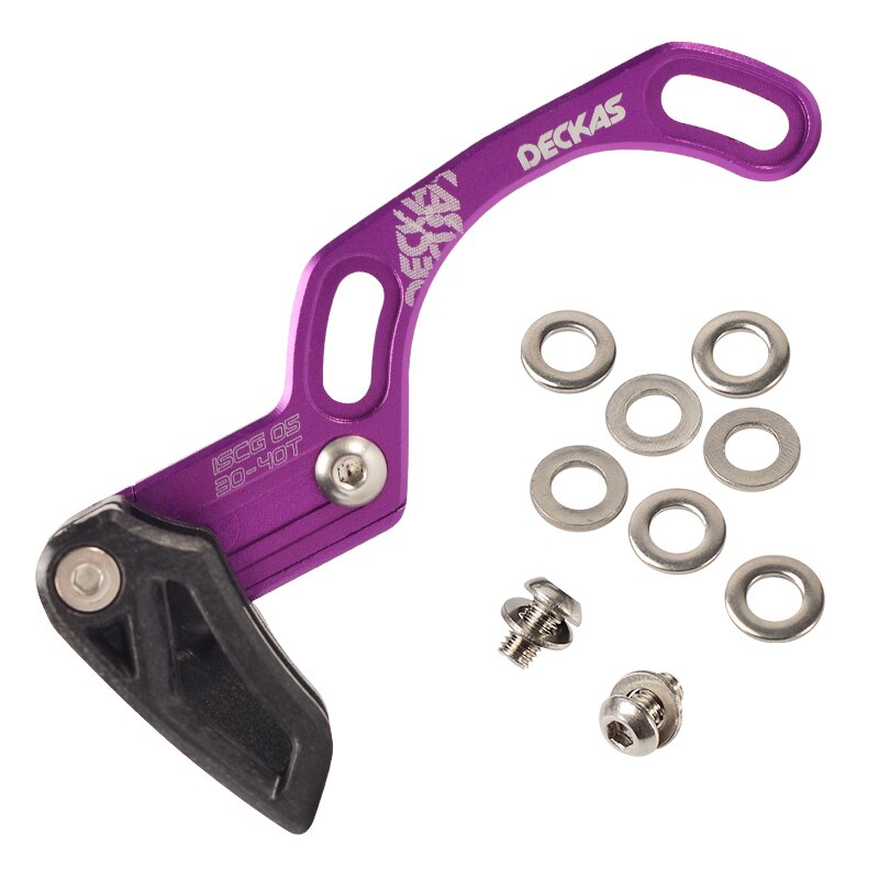DECKAS Bike Chain guide MTB Bicycle chain guide 1X System ISCG03/ISCG05/BB mount CNC Single Speed Wide Narrow Gear Chain Guide: ISCG05 Purple