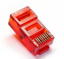 Stecker RJ45 UTP Kategorie 5E-Red