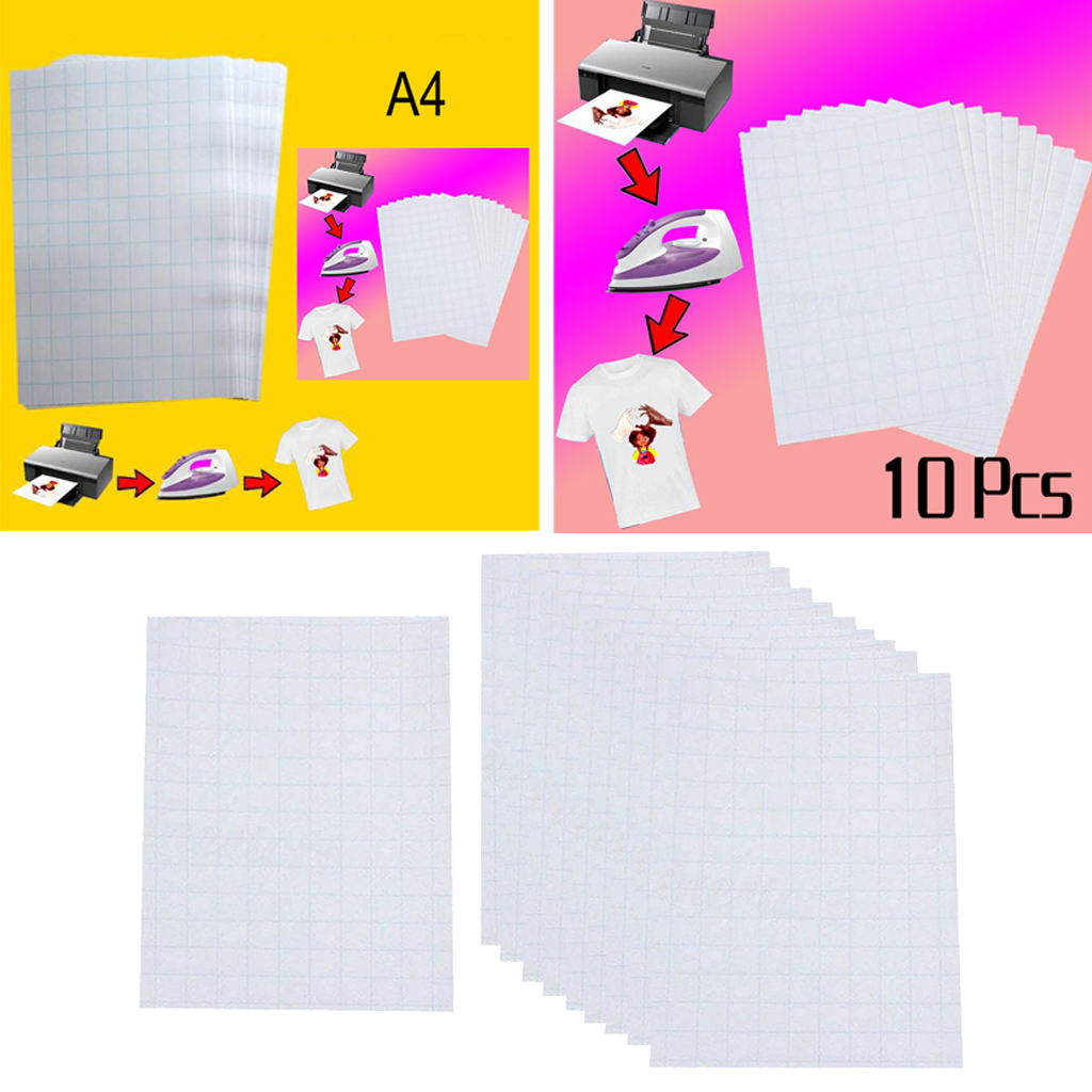 10 Pieces Transfer Vinyl Film Transfer Vinyl Sheets Plotter Film for Textiles, Leather Goods, Bags