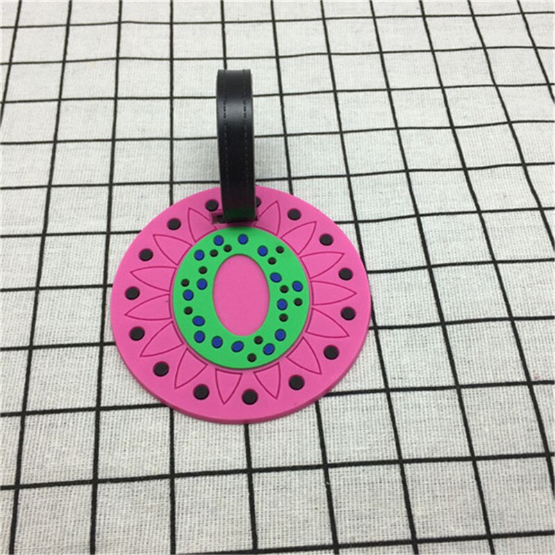 Carta creativa accesorios de viaje Etiqueta de equipaje de dibujos animados de Gel de sílice maleta ID dirección titular de equipaje de embarque etiquetas portátiles Labe: 7