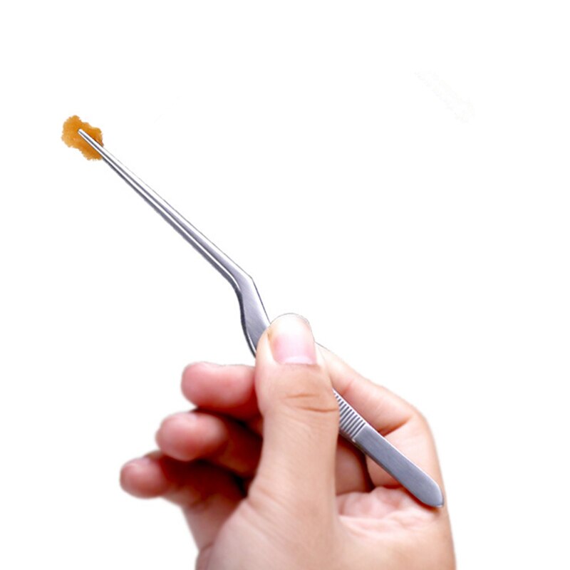 Pinzas atraumaticas de acero inoxidable, pinzas curvadas, limpiador de pestañas, 3 unids/set por juego