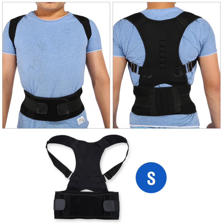 posture correction protector adjustable shoulder back brace comfortable breathable elasticity humpback correction strap: S