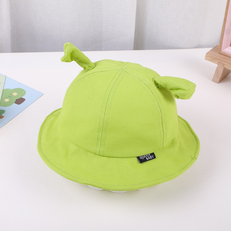 Forår sommer baby hat ensfarvet baby pige dreng solhat justerbar børn baseball kasket blød bomuld børn fisherman bucket cap: Stil 8