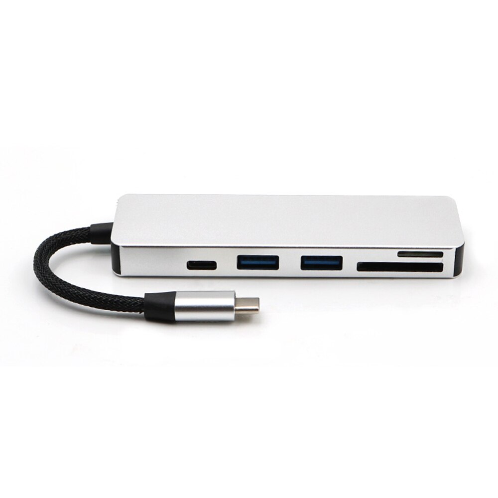 5- i -1 usb c hub multi-port adapter med 1 usb 3.1 port og 2 usb 3.0 porte sd tf kortlæser til type c enheder