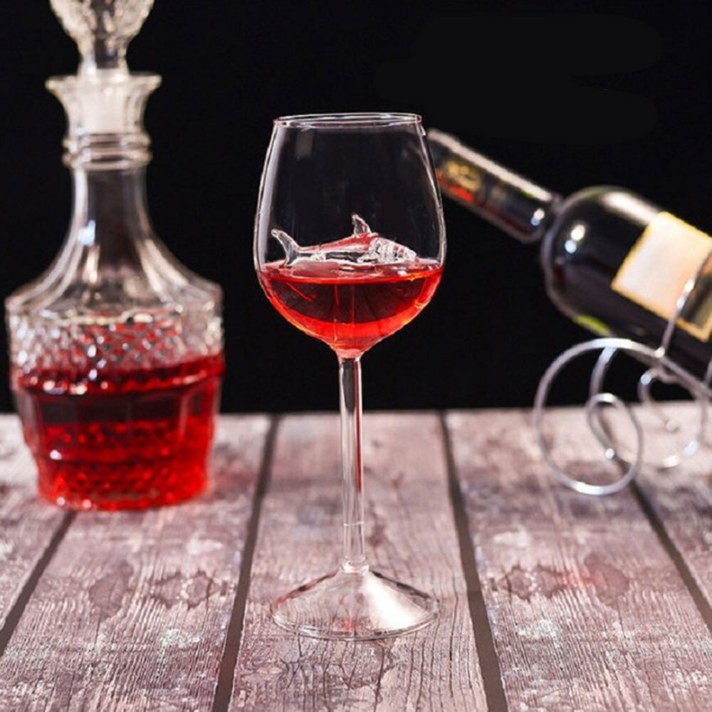 1pc rødvinsglas europæisk glaskop krystalglas hajkop vinflaske glas højhæls haj rødvinkop bryllupsfest