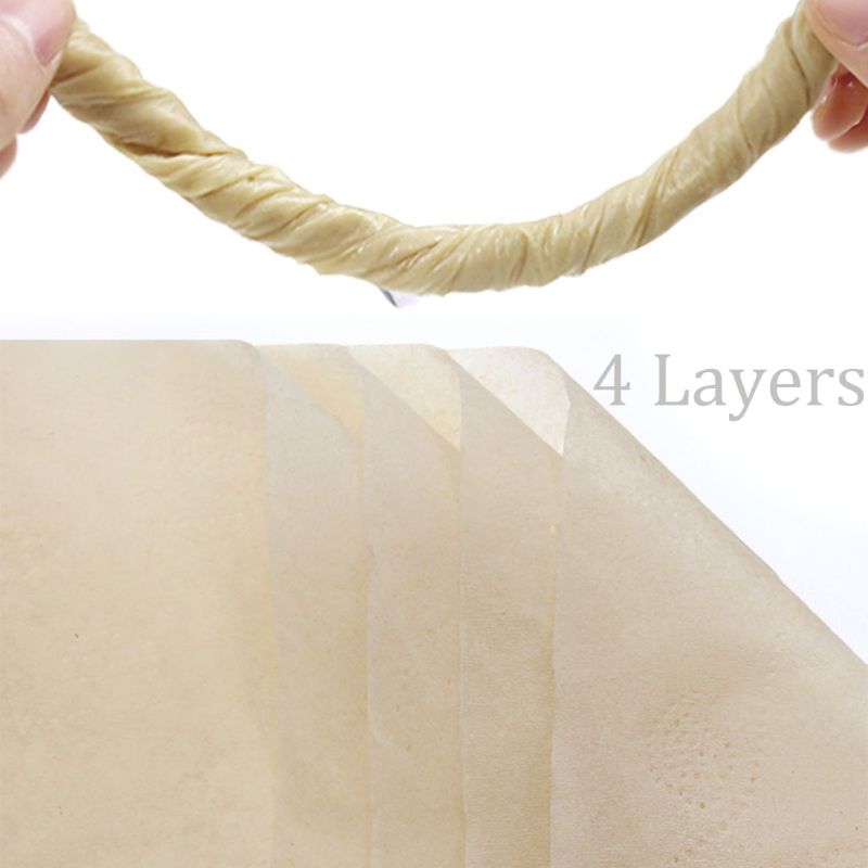 Wc-papier Handdoeken Bamboe Natuurlijke Kleur 122*130Mm 4-Ply Dikker 16 Rolls Pack 40JD