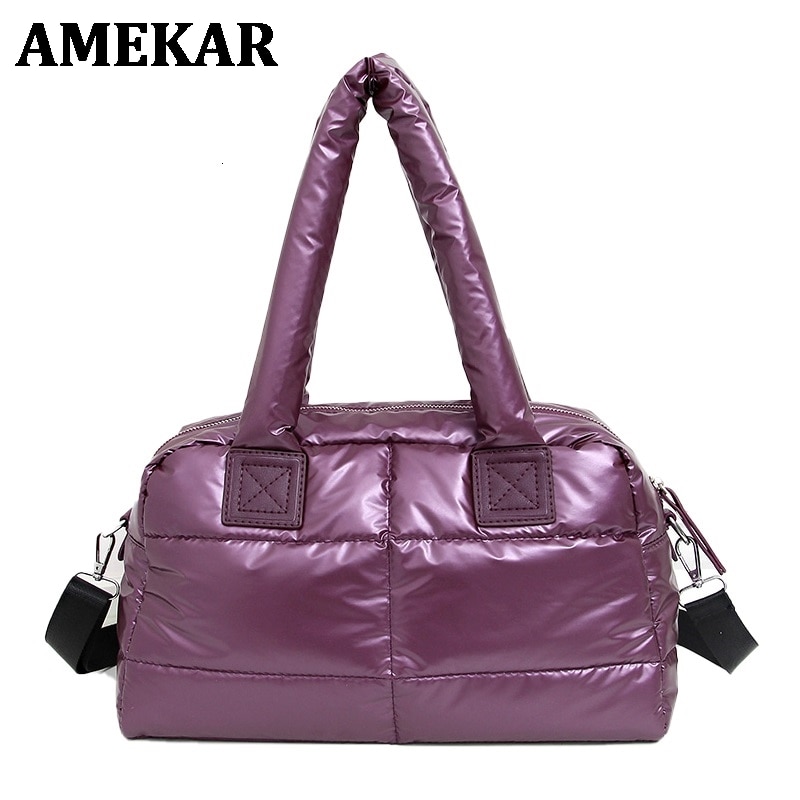 Winter Down Tas Voor Vrouwen Ruimte Katoen Air Handtassen Messenger Schoudertas Bolsa Feminina Sac A Main