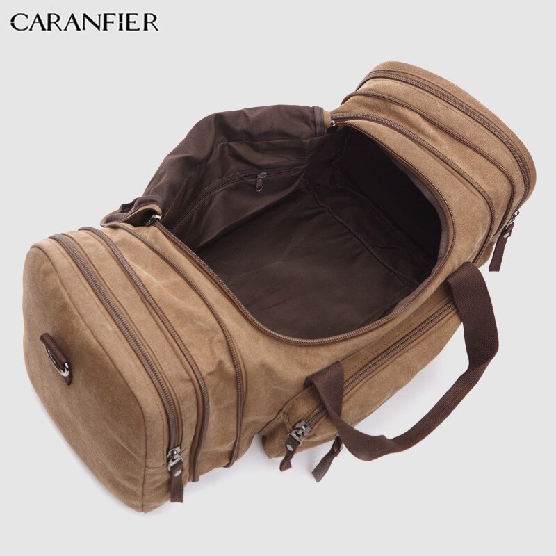 CARANFIER-Bolso de hombro de escalada para hombre, bolsa de lona, plegable, portátil, multifunción, para viaje al aire libre