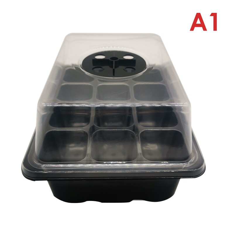 12 otworów tace robić sadzonek cieplarnianych pudełko kwiat roślin rosną propagacji pudełko: A1