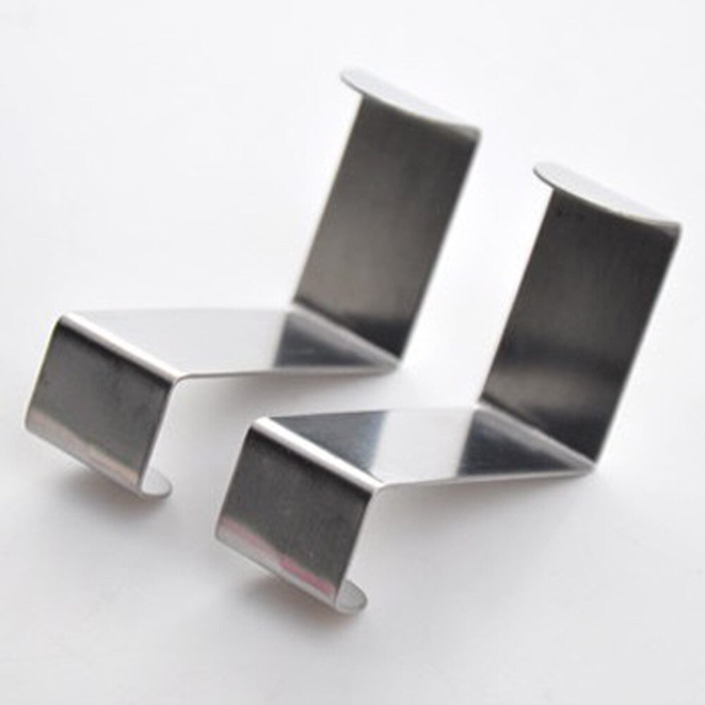 2 Stks/set Multifunctionele Rvs Haken Keukenkast Kleren Thuis Opslag Hanger Badkamer Handdoek Deur Haken Te Hangen #50