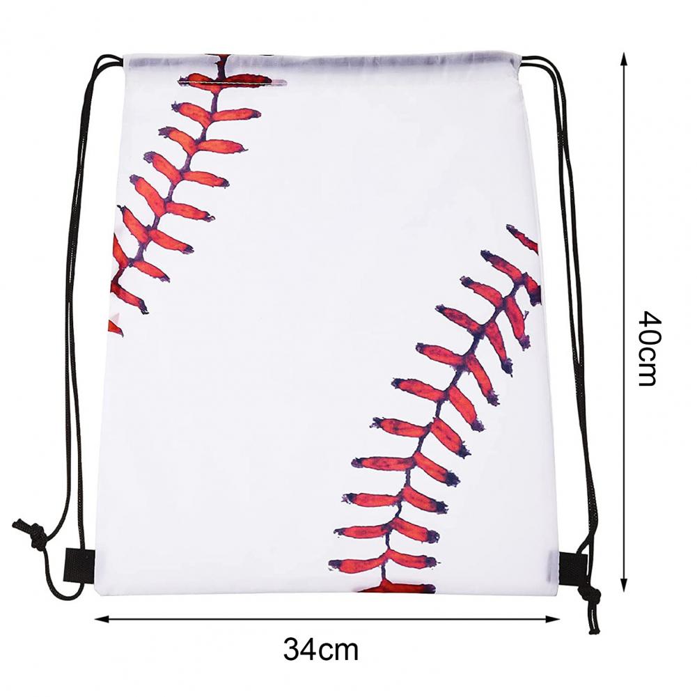 Softball Baseball Drawstring Backpack Outdoor Fitness Waterproof Backpack Bag Baseball Large Capacity Drawstring Bag Backpack