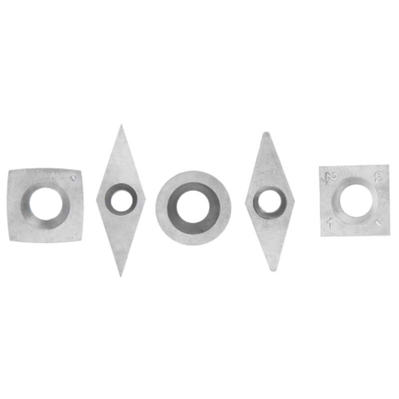 10Pcs/Set Diamond Square Round Blades High Hardness Carbide Inserts Woodworking Turning Cutters for Boring Bar