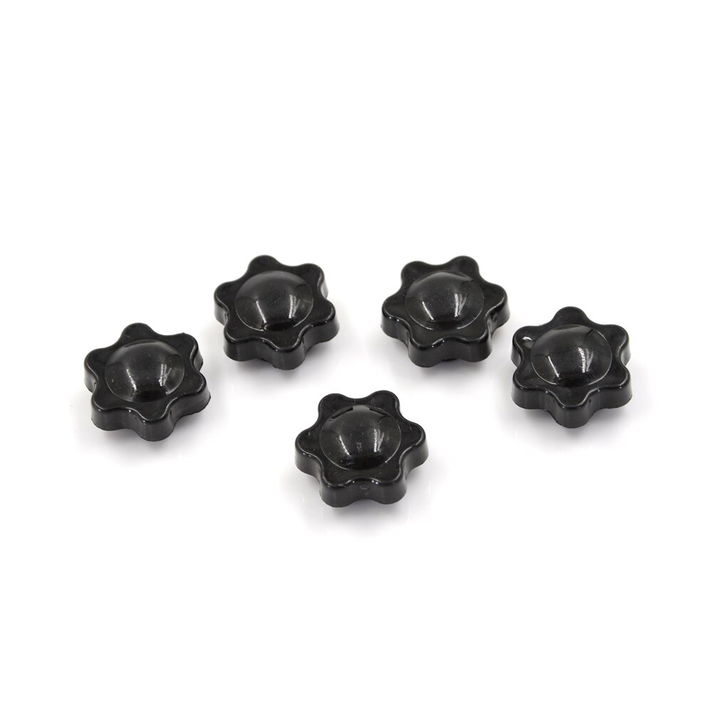 5 Stks/set M6 Buitendraad Ster Vormige Hoofd Bevestigingsmoeren Knop Voor Industrie Apparatuur Plastic Carbon Staal Galvaniseren