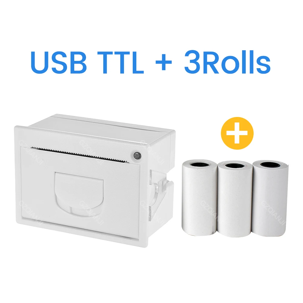 GOOJPRT QR204 58mm Mini Embedded Receipt Thermal Bill Built-in Printer TTL RS232 USB Interface High Speed Printing 50-85mm/s: green