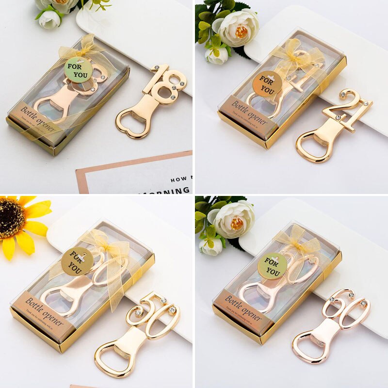 10pcs/lot Wedding Anniversary Party Favors Adult Ceremony Guest Giveaways Birthday Bottle Opener For Party
