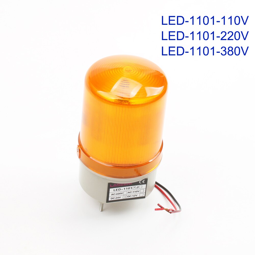 AC 110V 220V 380V LED-1101 Red Yellow Green Blue Warning Light lamp Siren and Rotating Industrial Warning without buzzer
