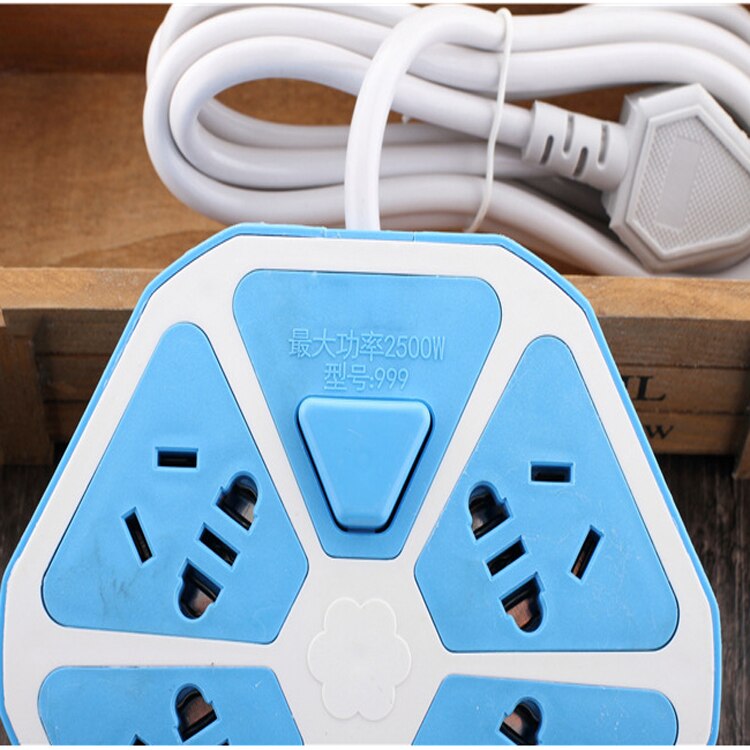 USB Power Multi Stekkers 4 Power Strip Sockets + 2USB Outlets Overbelasting Bescherming Extension Lead Adapter 1.5M Kabel USB socket