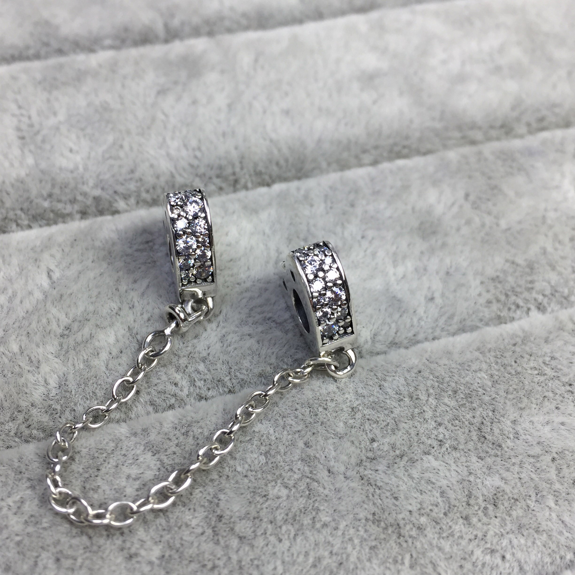 100% 925 en argent sterling classique en forme de coeur château dames bracelet à breloques bricolage accessoires chaîne de sécurité entier: 5021