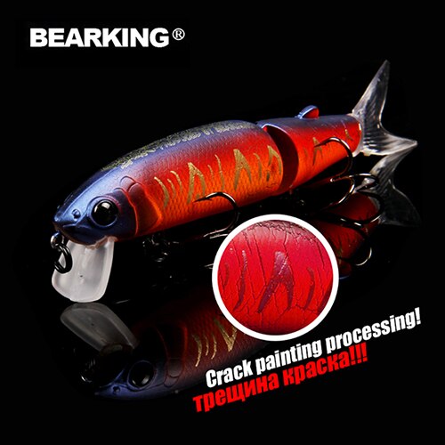 Bearking-leurre rigide pour la pêche au lac, en rivière, appât Wobblers à manivelle, appât artificiel de type Wobblers, 113mm, 13.7g, 0.9 à 1.8m, 1 unité: K