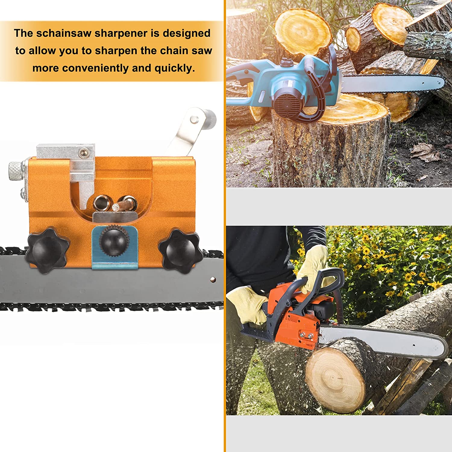 Hand Crank Chain Sharpener Portable Household Lithium Battery Chain Saw Chain Sharpener Sharpener