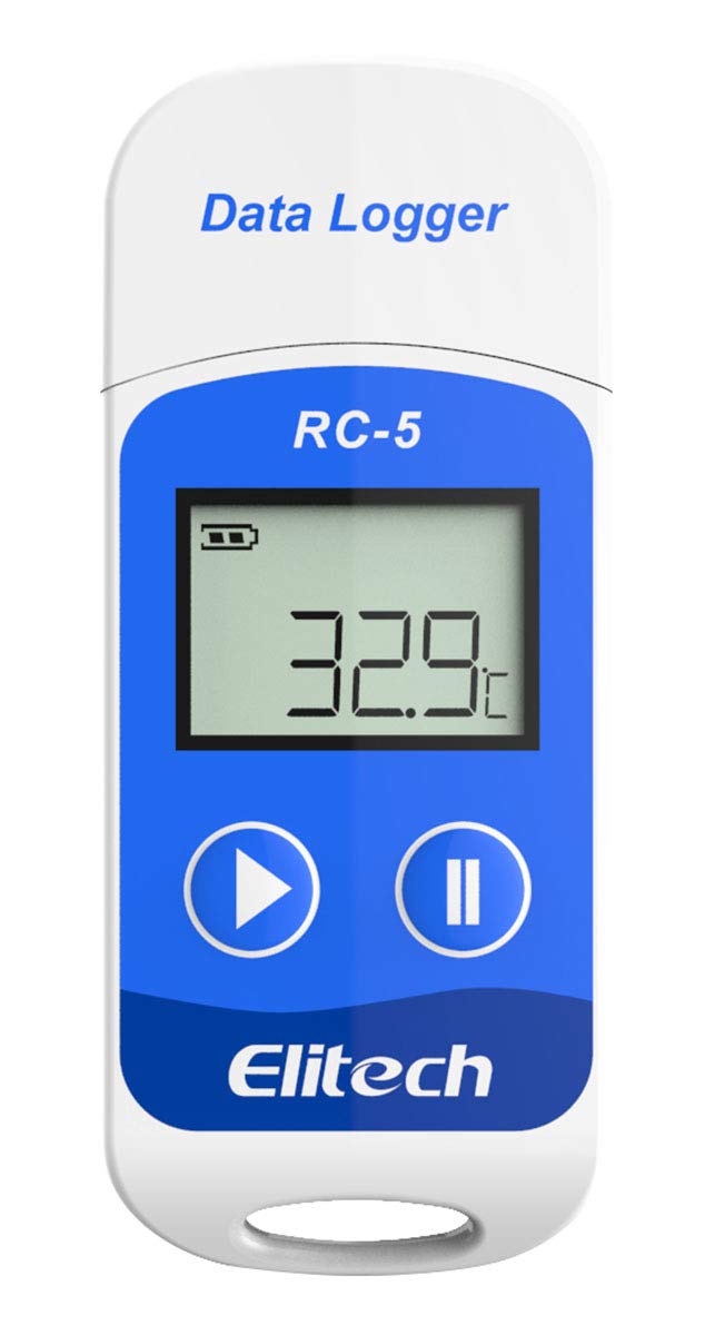 Elitech RC-5 USB Temperature Data Logger Recorder GSP-6 Temperature Humidity Data Logger 2 Temperature Sensor Probes: RC-5