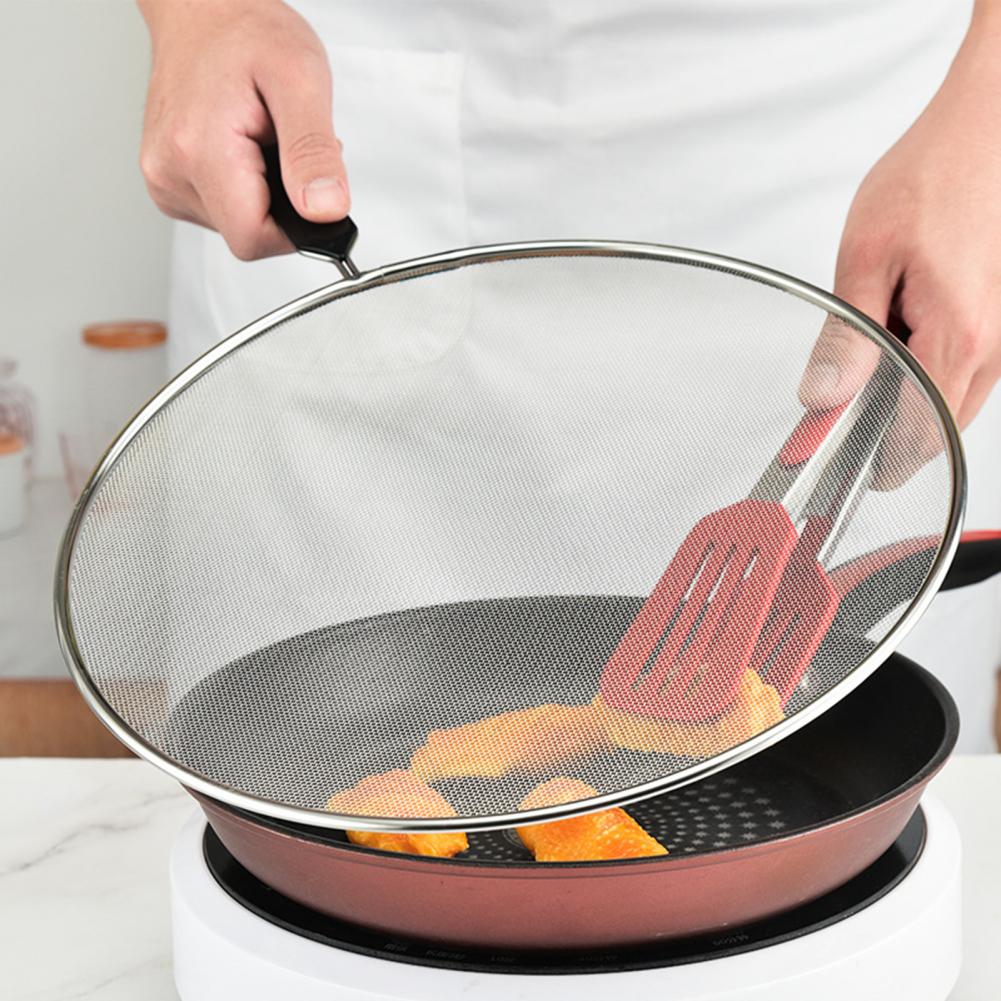 Splash Guards Useful Frying Pans Anti-Sputtering Mesh Dual-Color Splatter Screen